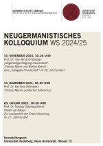 Neugermanistisches Kolloquium Wise24 25