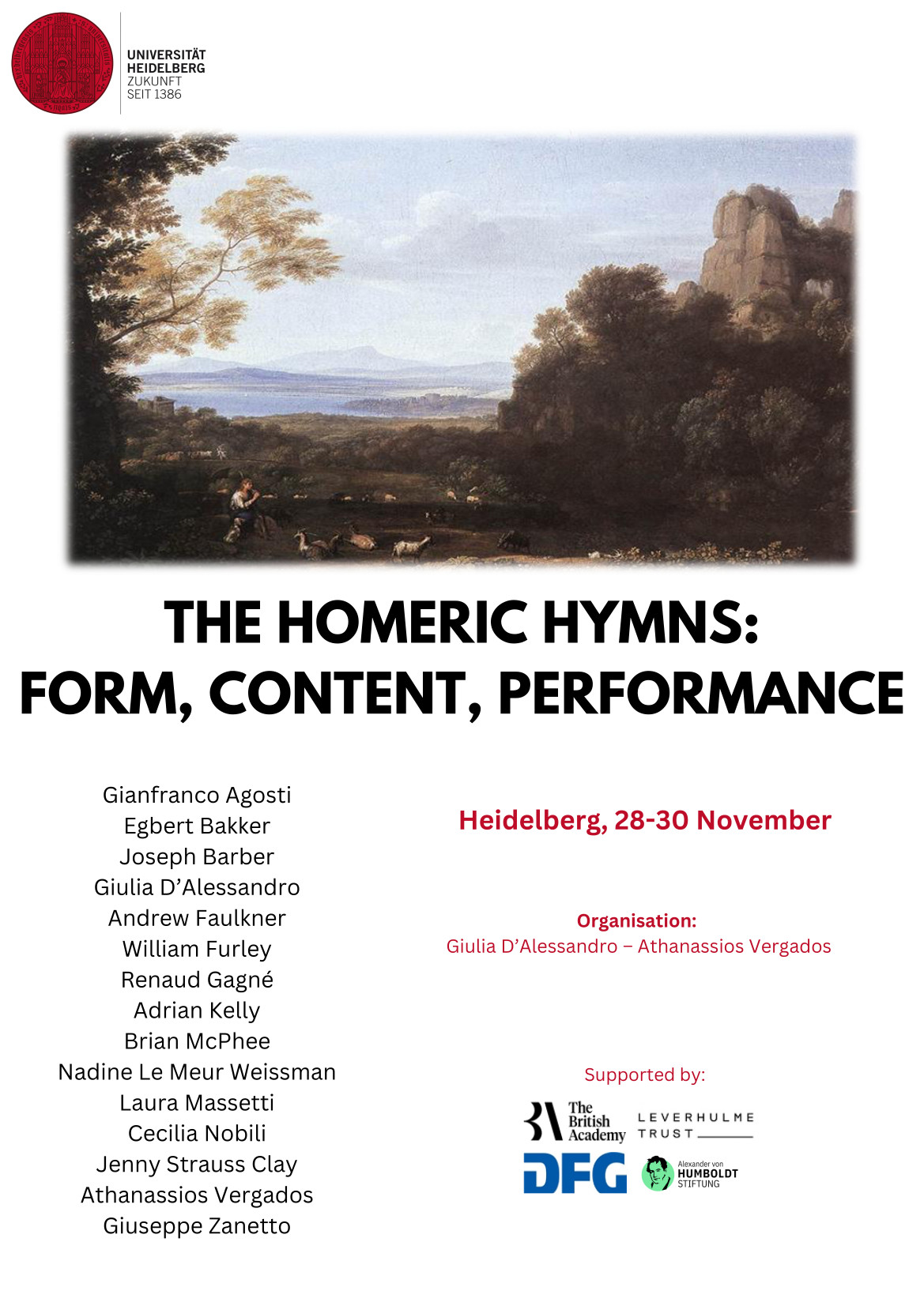 Tagung The Homeric Hymns November 24